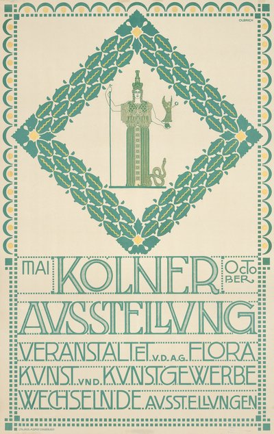 A Poster for the 1905 Cologne Art Festival, 1905 by Joseph Maria Olbrich