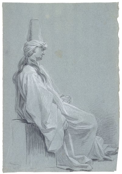 A Young Man Seated in Oriental Costume by Joseph Marie Vien