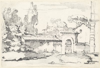 Entrance to the Gardens of the Villa Giulia by Joseph Marie Vien