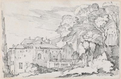 Houses and a Garden on a Hillside in Italy by Joseph Marie Vien