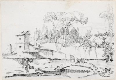 View of the Prato of the Villa Borghese by Joseph Marie Vien