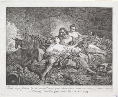Lot and His Daughters by Joseph Marie Vien after Jean François de Troy