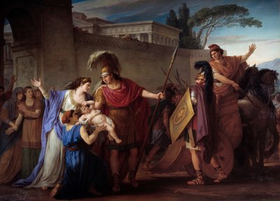 Hector and Andromaque Farewell by Joseph Marie, the Elder Vien