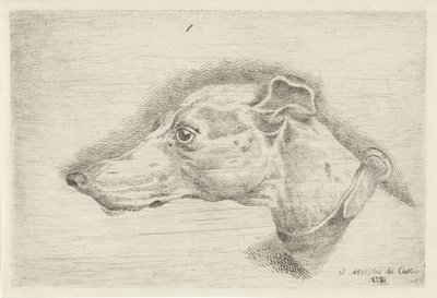 Head of a Greyhound by Joseph Mendes da Costa