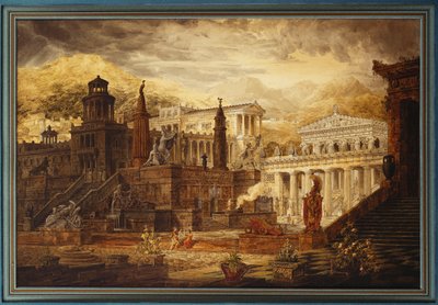 A Reconstruction of Sparta: the Persian Porch and Place of Consultation of the Lacedemonians by Joseph Michael Gandy