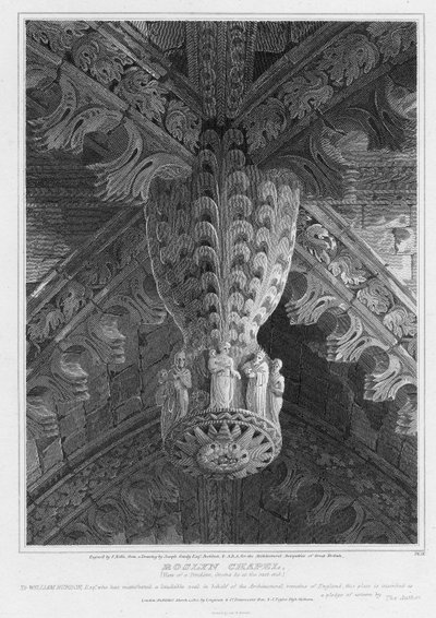 Roslyn Chapel, View of a Pendant and Groins at the East End by Joseph Michael Gandy