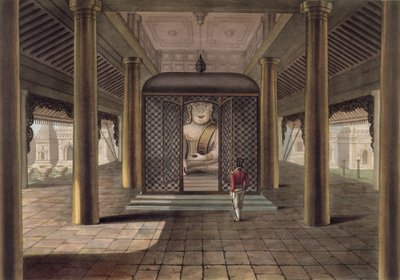 A Soldier Standing in a Rangoon Temple by Joseph Moore