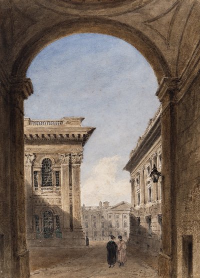 Canterbury Gate and Christ Church Quad, Oxford, 1833 by Joseph Murray Ince