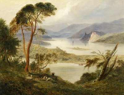 Oberwesel with Schonburg Castle, on the Rhine by Joseph Murray Ince