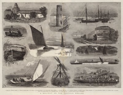 A Holiday on the Norfolk Broads by Joseph Nash