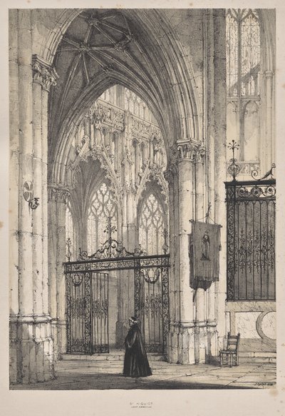 Architecture of the Middle Ages: Church of St. Riquier, near Abbeville by Joseph Nash
