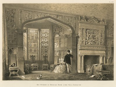 Bay Window in Drawing Room, Lyme Hall, Cheshire by Joseph Nash