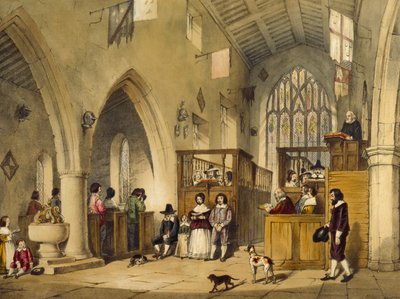Chapel at Haddon Hall, Derbyshire, 1600, illustration from 