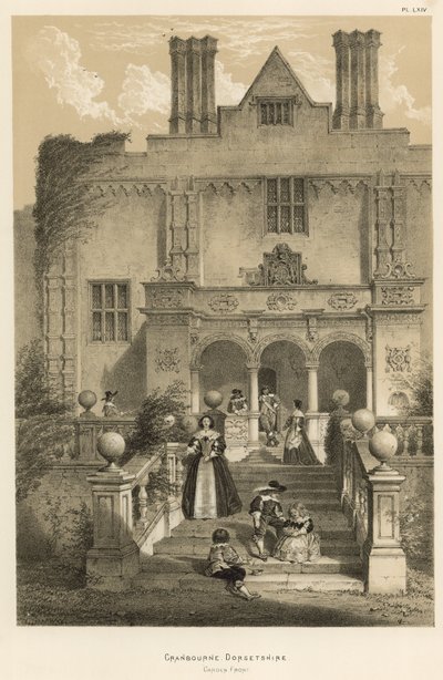 Cranbourne, Dorsetshire, Garden Front by Joseph Nash