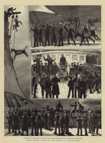 Dead Horse Festival on Board a Sailing-Ship by Joseph Nash