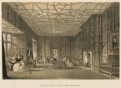 Drawing Room, Levens, Westmoreland by Joseph Nash