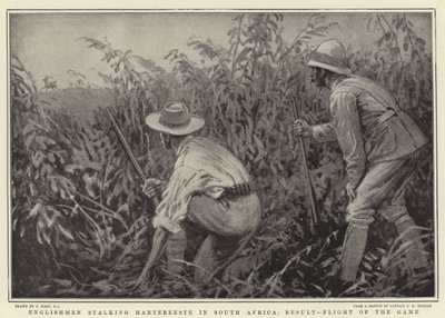 Englishmen Stalking Hartebeeste in South Africa, Result, Flight of the Game by Joseph Nash