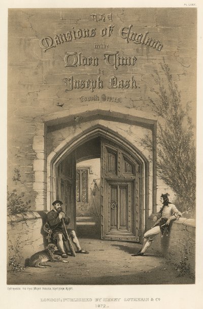 Entrance to the Moat House, Ightham, Kent by Joseph Nash