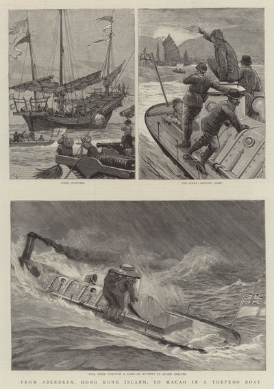 From Aberdeen, Hong Kong Island, to Macao in a Torpedo Boat by Joseph Nash