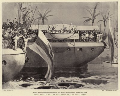 From Europe to the Far East, in the Suez Canal by Joseph Nash