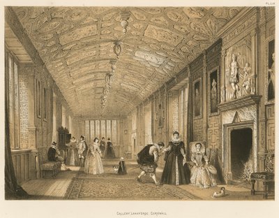 Gallery, Lanhydroc, Cornwall by Joseph Nash