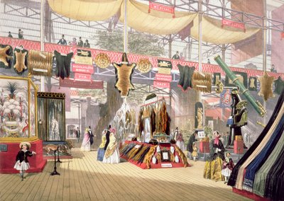 Great Exhibition, 1851: Furs Stand, for Dickinson Brothers by Joseph Nash