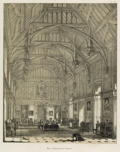 Hall, Beddington, Surrey by Joseph Nash