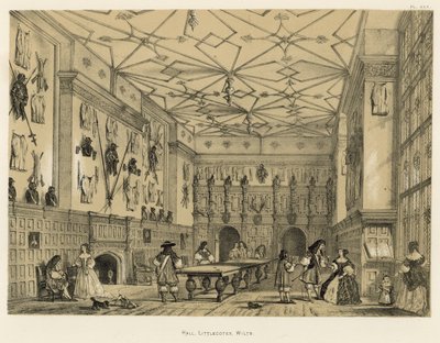 Hall, Littlecotes, Wilts by Joseph Nash