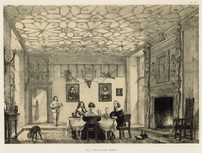 Hall, Wakehurst, Sussex by Joseph Nash