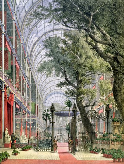 Interior View of the Crystal Palace, Hyde Park, showing the Opening of the Great Exhibition in 1851 by Joseph Nash
