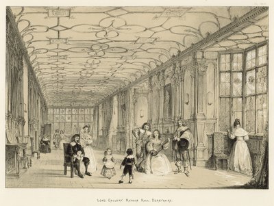 Long Gallery, Haddon Hall, Derbyshire by Joseph Nash