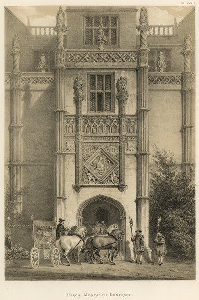 Porch, Montacute, Somerset by Joseph Nash