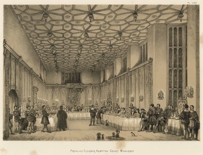 Presence Chamber, Hampton Court, Middlesex by Joseph Nash