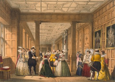 The Gallery at Hatfield House, Hertfordshire by Joseph Nash
