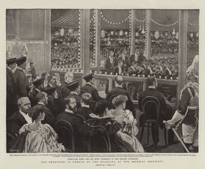 The Reception in Honour of the Shahzada at the Imperial Institute by Joseph Nash