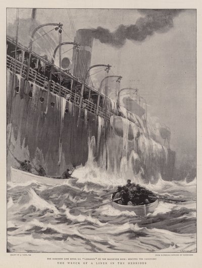 The Wreck of a Liner in the Hebrides by Joseph Nash