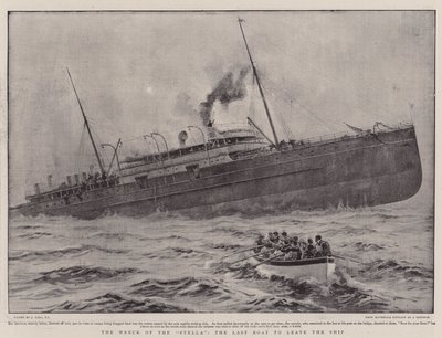 The Wreck of the Stella, the Last Boat to leave the Ship by Joseph Nash