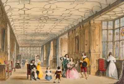 View of Long Hall at Haddon, Derbyshire by Joseph Nash