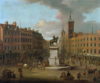A View of Charing Cross and Northumberland House, 1746 by Joseph Nickolls