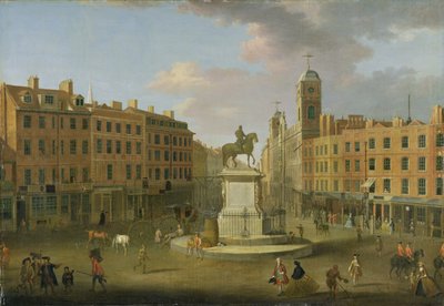 Charing Cross, with the Statue of King Charles I and Northumberland House, c.1750 by Joseph Nickolls