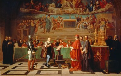 Galileo Galilei before members of the Holy Office in the Vatican in 1633 by Joseph Nicolas Robert Fleury