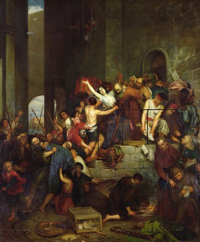 The Looting of a House on the Venetian Island of Guidecca During the Middle Ages by Joseph Nicolas Robert Fleury