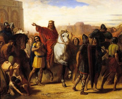 Triumphal Entrance of the King of the Franks Clovis I to Tours in 508 by Joseph Nicolas Robert Fleury