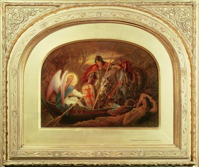 How an Angel Rowed Sir Galahad Across Dern Mere by Joseph Noel Paton