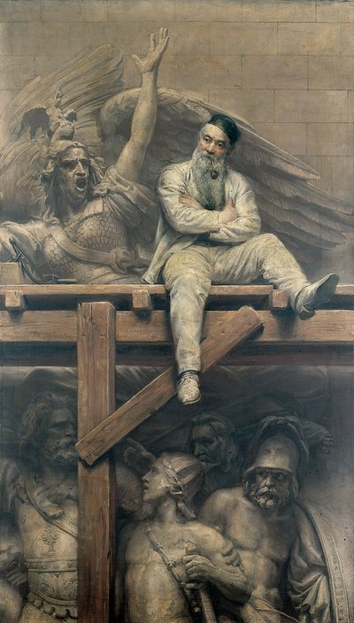 Francois Rude Working on the Arc de Triomphe by Joseph Noel Sylvestre