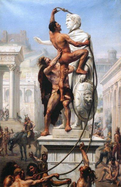 The Sack of Rome by Visigoths in 410 by Joseph Noel Sylvestre