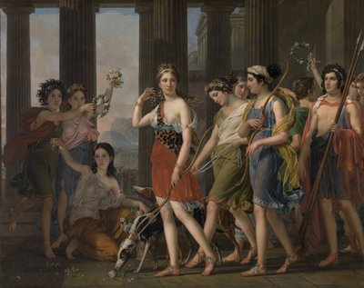 The Beautiful Anthia Leading Her Companions to the Temple of Diana in Ephesus by Joseph Paelinck