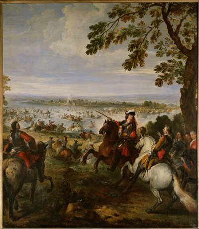 The army of Louis XIV crossing the Rhine on June 12 by Joseph Parrocel