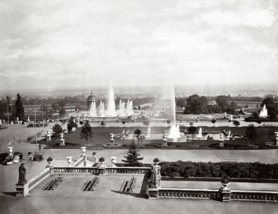 The Crystal Palace in London: terraces and fountains, c.1870 by Joseph Paxton