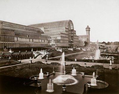 The Crystal Palace in London: The Gardens and Fountains, c.1870 by Joseph Paxton